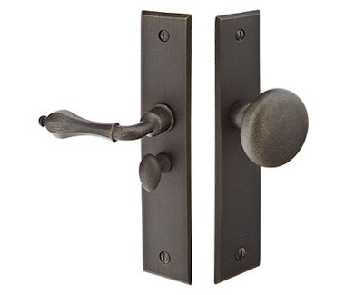 Bronze Rectangular Screen Door Lock Set - Accessories Collection by Emtek