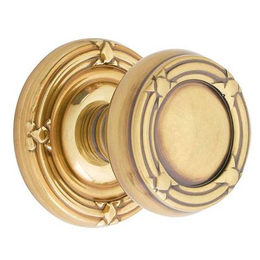Ribbon & Reed Knob Door Set - Brass Collection by Emtek