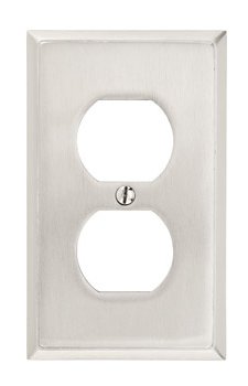 Single Duplex Colonial Switch Plate - Brass Collection by Emtek
