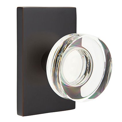 Modern Disc Crystal Knob Door Set - Crystal Collection by Emtek
