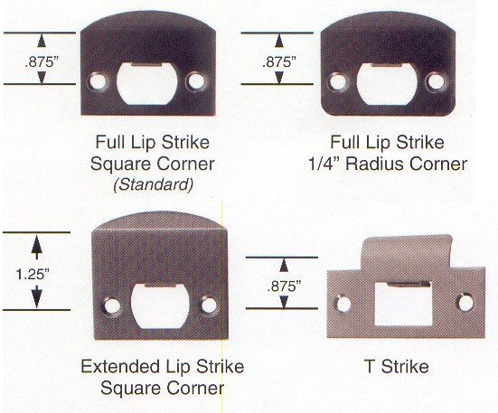 Square Corner Full Lip Strike Plate - Parts Collection by Emtek