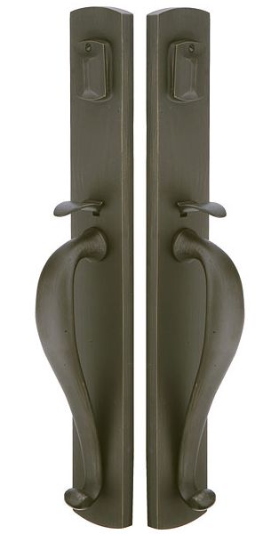 Creston Grip x Grip Tubular Entry - Sandcast Bronze Collection by Emtek
