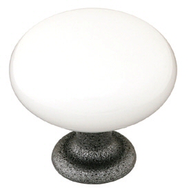 1-1/4 Ivory Madison Knob - Wrought Steel Collection by Emtek