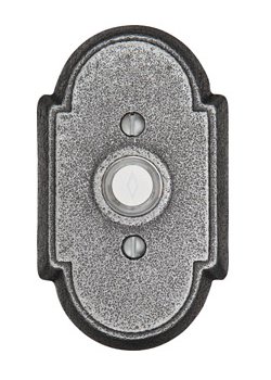 Arched Type 1 Door Bell Button - Wrought Steel Collection by Emtek