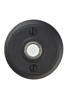 Round Type 2 Door Bell Button - Wrought Steel Collection by Emtek