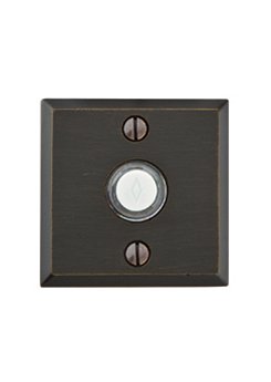 Square Type 6 Door Bell Button - Sandcast Bronze Collection by Emtek
