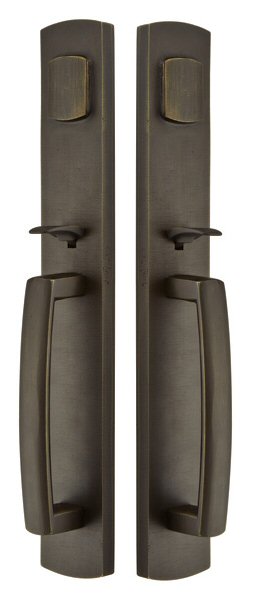 Brighton Grip x Grip Tubular Entry - Sandcast Bronze Collection by Emtek