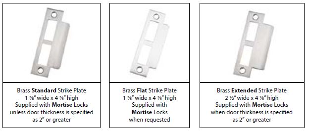 Standard Lip Mortise Lock Strike Plate - Parts Collection by Emtek